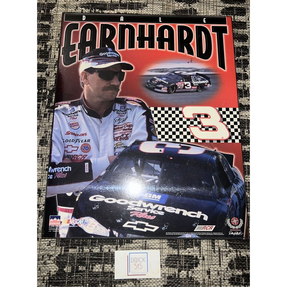 DALE EARNHARDT - MATTED POSTER/ WOODEN PLAQUE - 16 x 20 - READY TO HANG